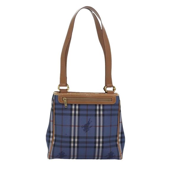 Burberry Nova Check Blue Canvas Tote Bag (Pre-Owned) - Picture 1 of 16